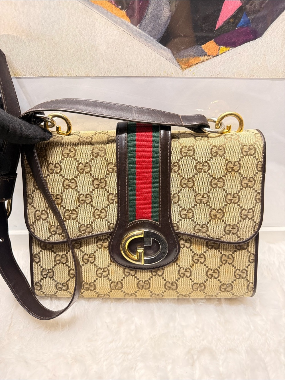 GUCCI-06 07 Princy Shoulder Bag Monogram Canvas
